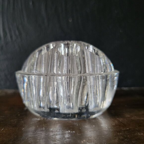 Vintage Lillian Vernon Glass Flower Frog, 9 Hole Glass Flower Frog - Picture 1 of 3